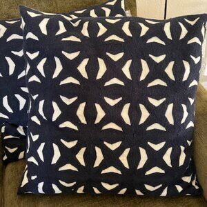 Set of Two (2) Ink + Ivy Embroidered Pillow Covers New Without Tags
